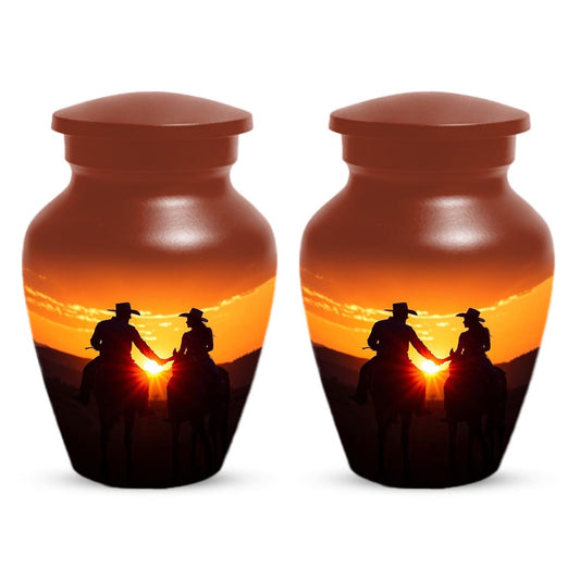 Cowboy & Cowgirl Urns For Human Ashes | Handmade Personalized Urn For Adults