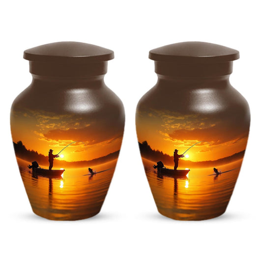 Gone Fishing Sunset Urn for Dad