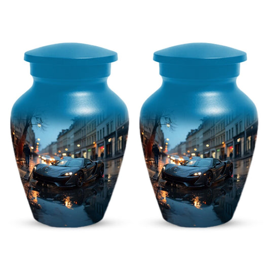 Black Car Cremation Urn For Adults
