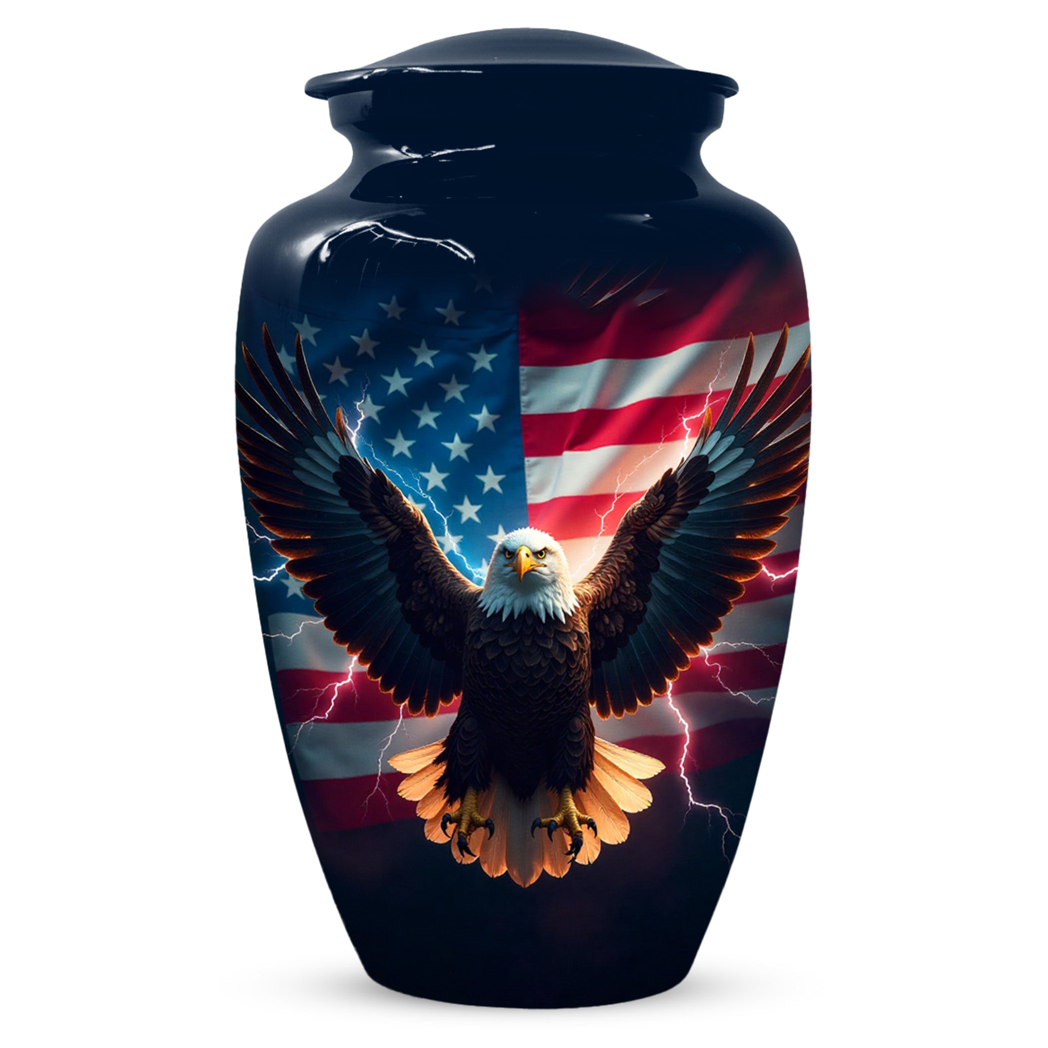 American Flag Eagle Urns – Personalized Cremation Urn for Veterans - Keepsake For Dad