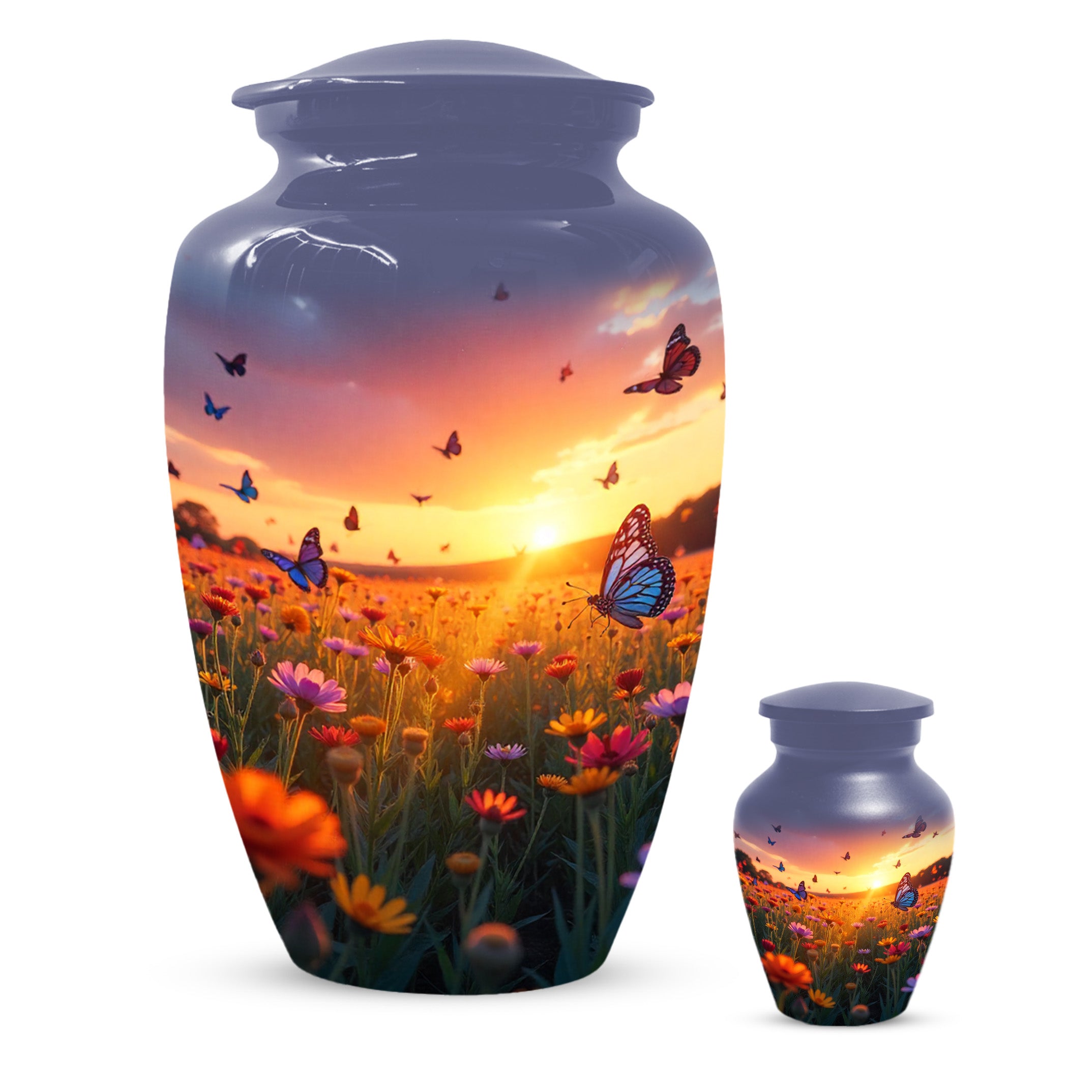 Colorful Flying  Butterfly Cremation Urn, Handmade Urn for Ashes (B05)