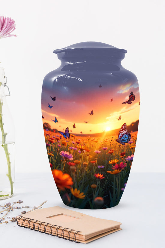 Colorful Flying  Butterfly Cremation Urn, Handmade Urn for Ashes (B05)