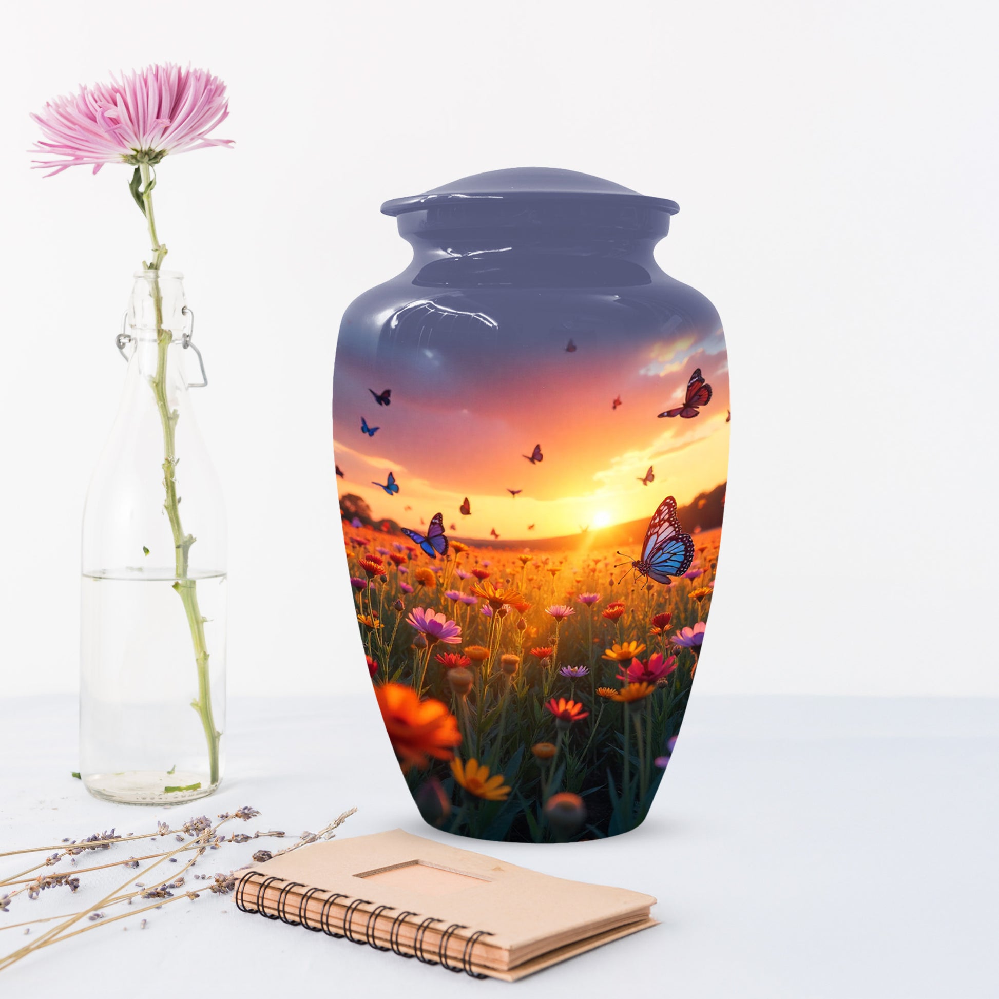 Colorful Flying  Butterfly Cremation Urn, Handmade Urn for Ashes (B05)