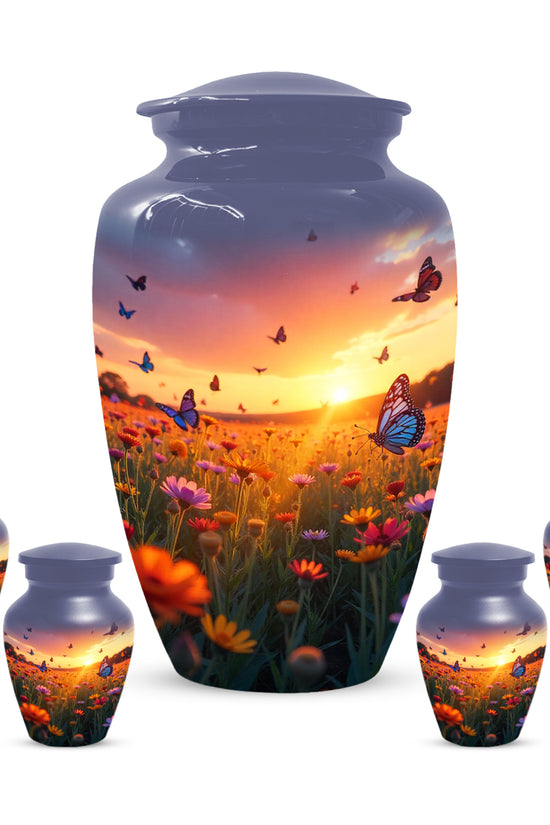 Colorful Flying  Butterfly Cremation Urn, Handmade Urn for Ashes (B05)