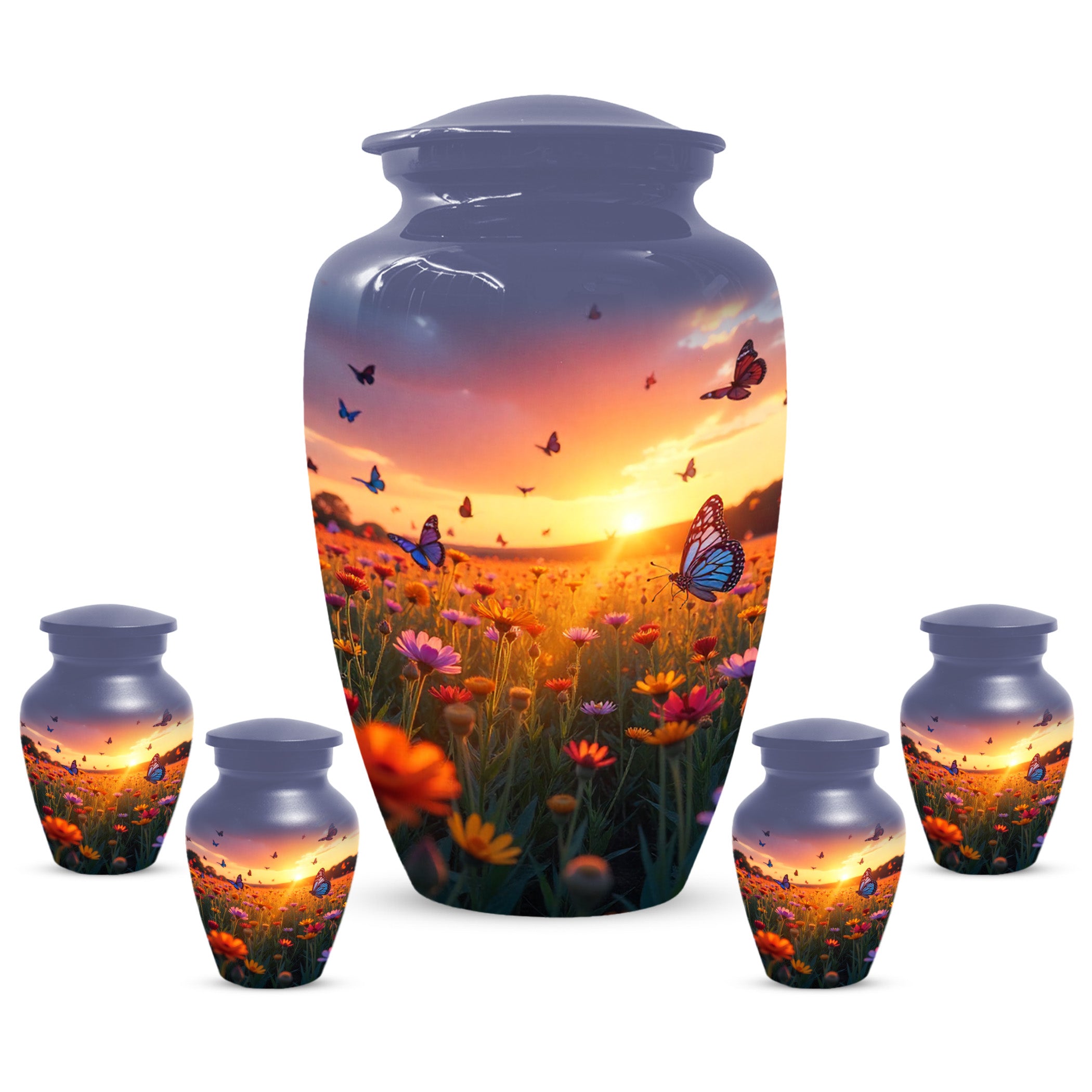 Colorful Flying  Butterfly Cremation Urn, Handmade Urn for Ashes (B05)