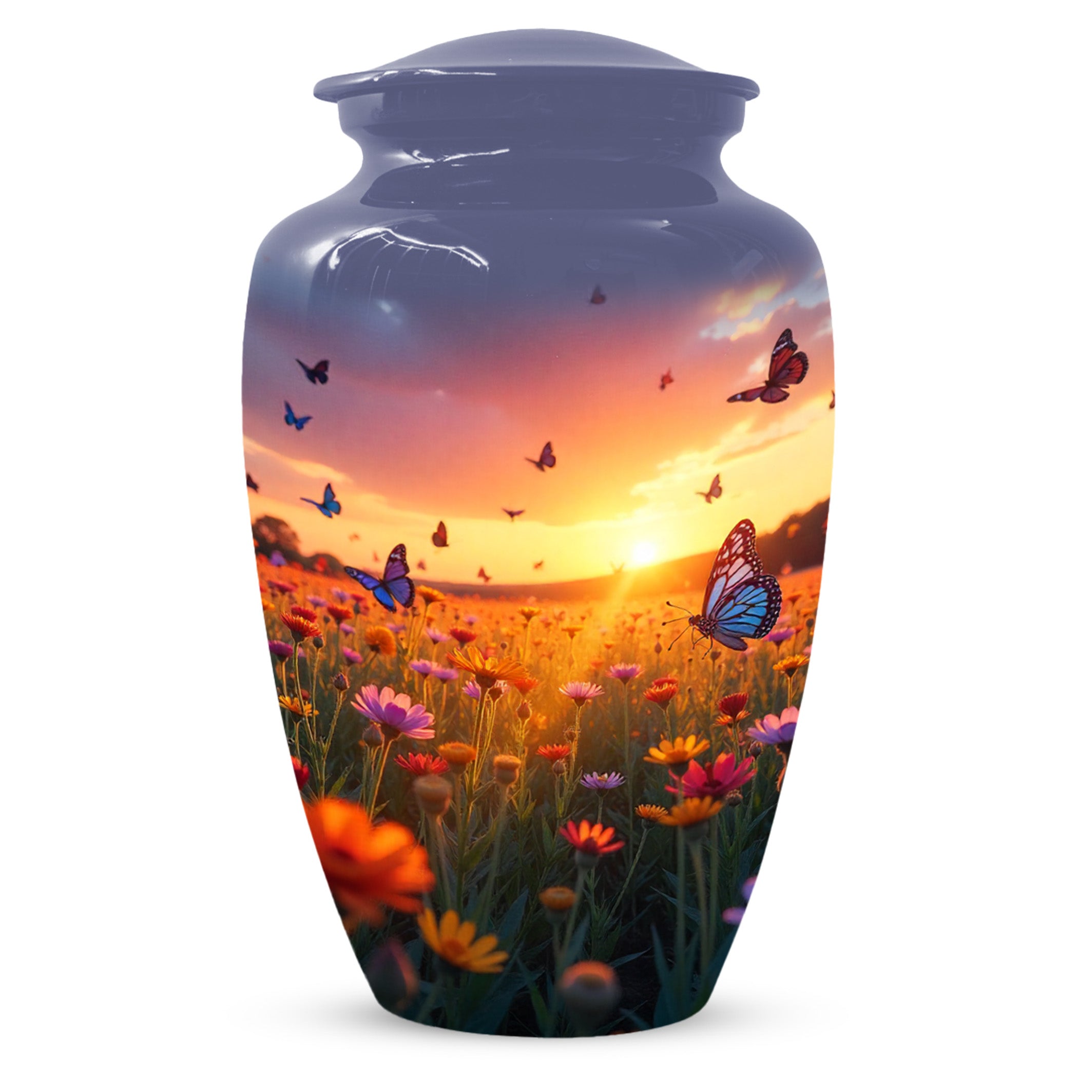 Colorful Flying  Butterfly Cremation Urn, Handmade Urn for Ashes (B05)