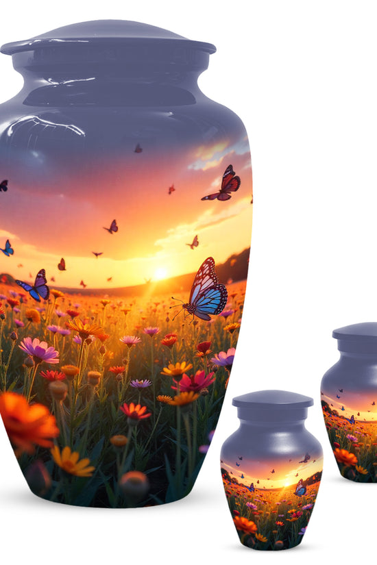 Colorful Flying  Butterfly Cremation Urn, Handmade Urn for Ashes (B05)
