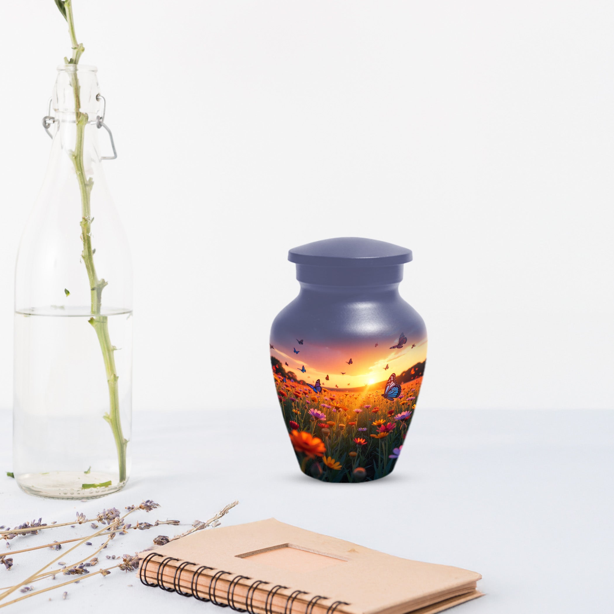 Colorful Flying  Butterfly Cremation Urn, Handmade Urn for Ashes (B05)