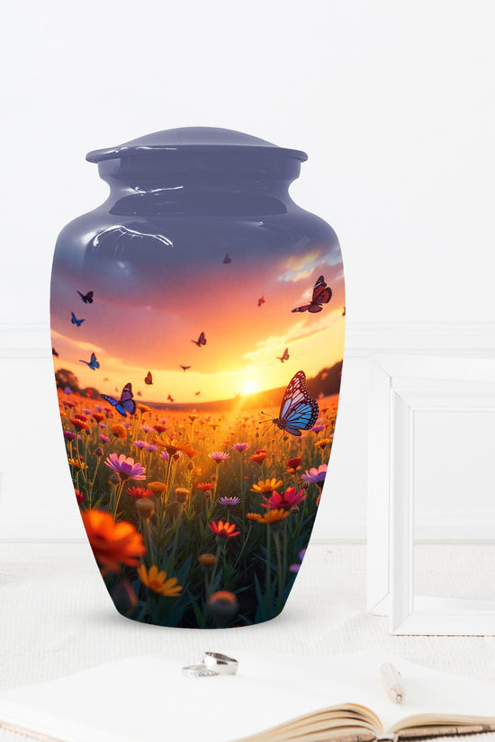 Colorful Flying  Butterfly Cremation Urn, Handmade Urn for Ashes (B05)