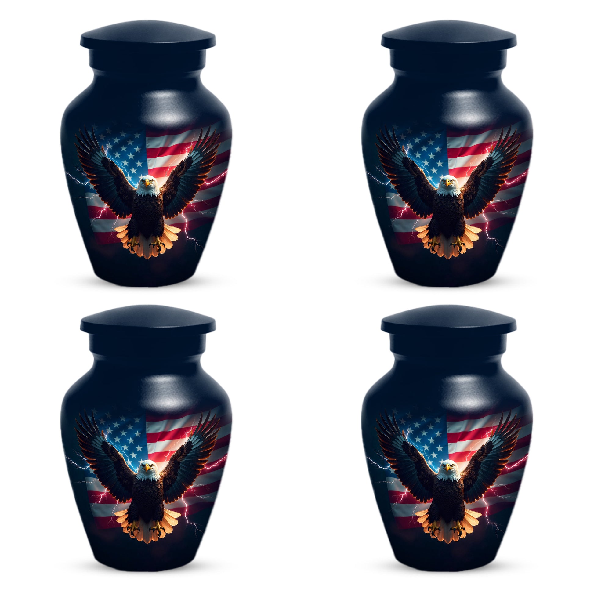 American Flag Eagle Urns – Personalized Cremation Urn for Veterans - Keepsake For Dad