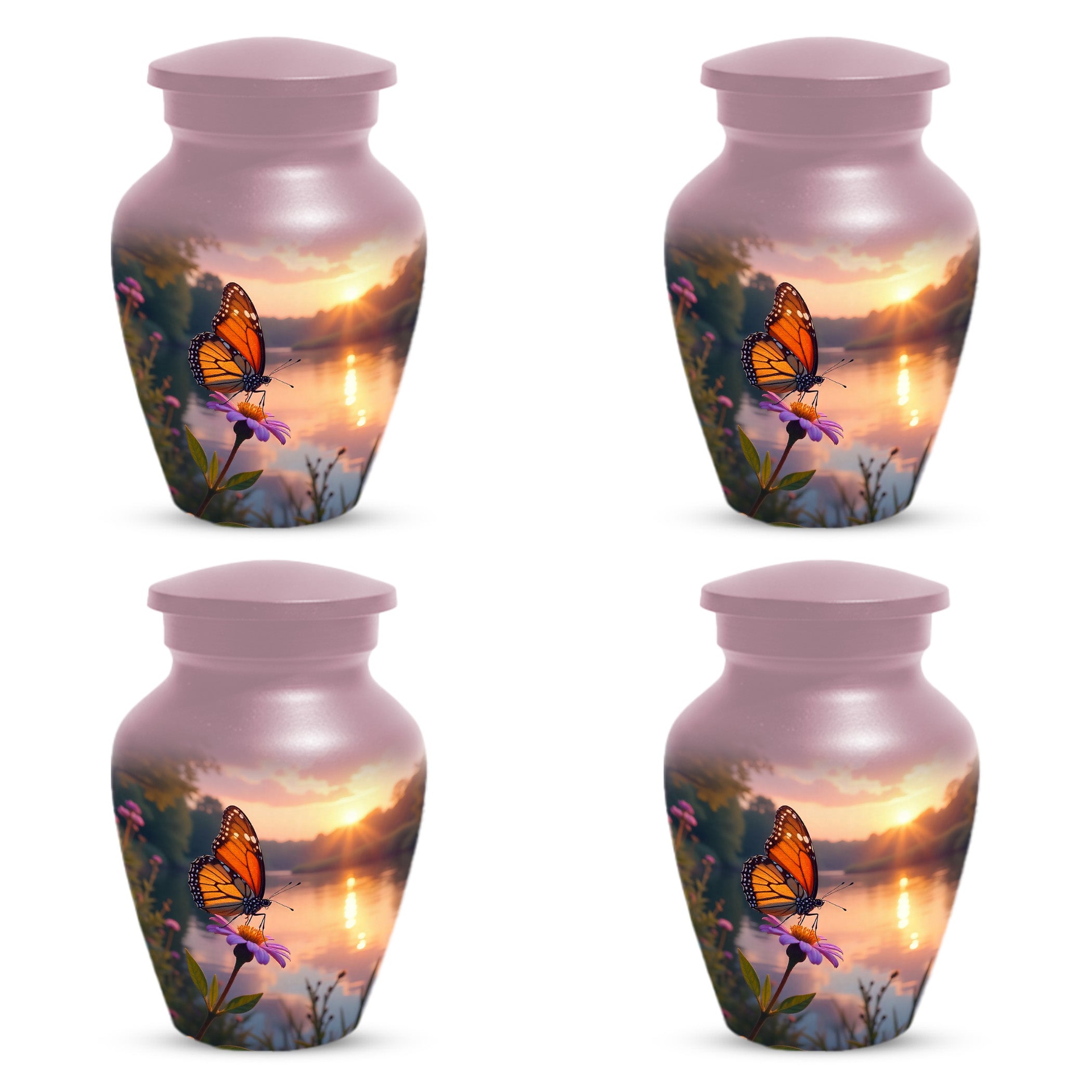 Monarch Butterfly Handcrafted Cremation Urns, Decorative Keepsake For Ashes