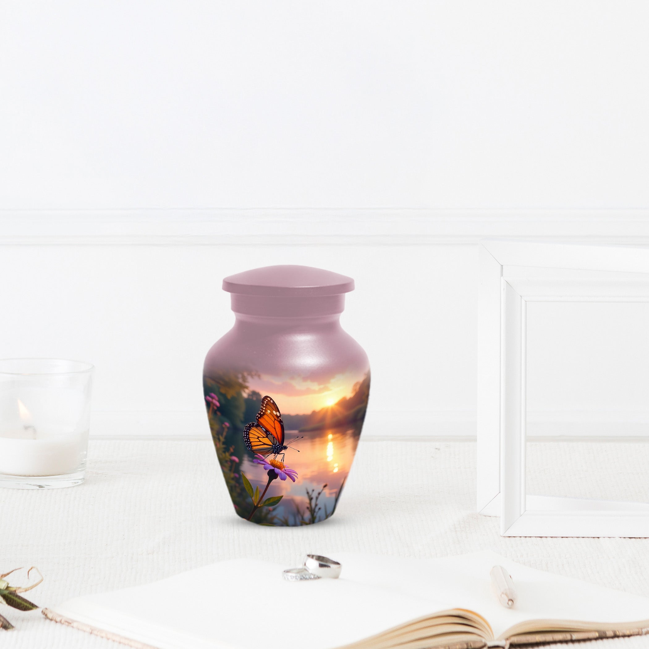 Monarch Butterfly Handcrafted Cremation Urns, Decorative Keepsake For Ashes
