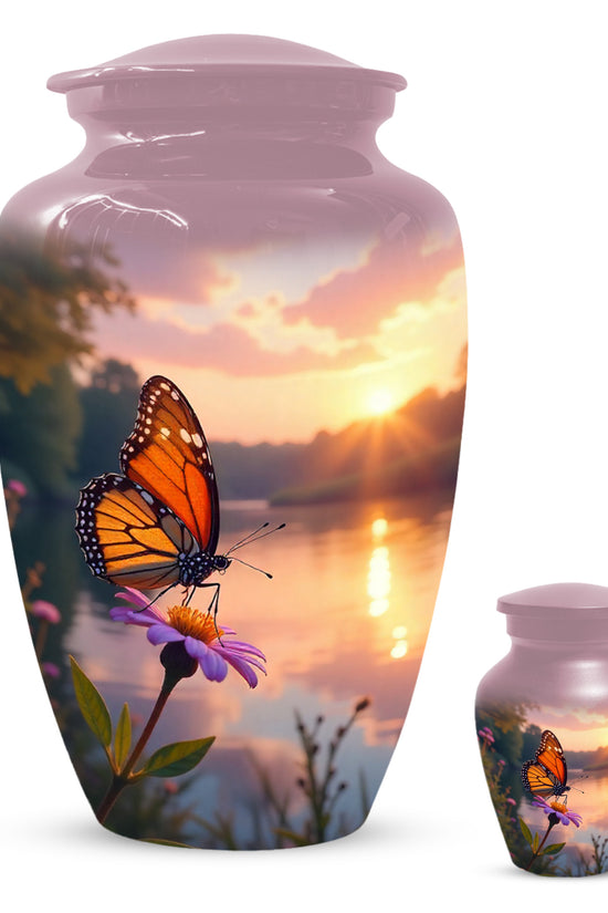 Monarch Butterfly Handcrafted Cremation Urns, Decorative Keepsake For Ashes