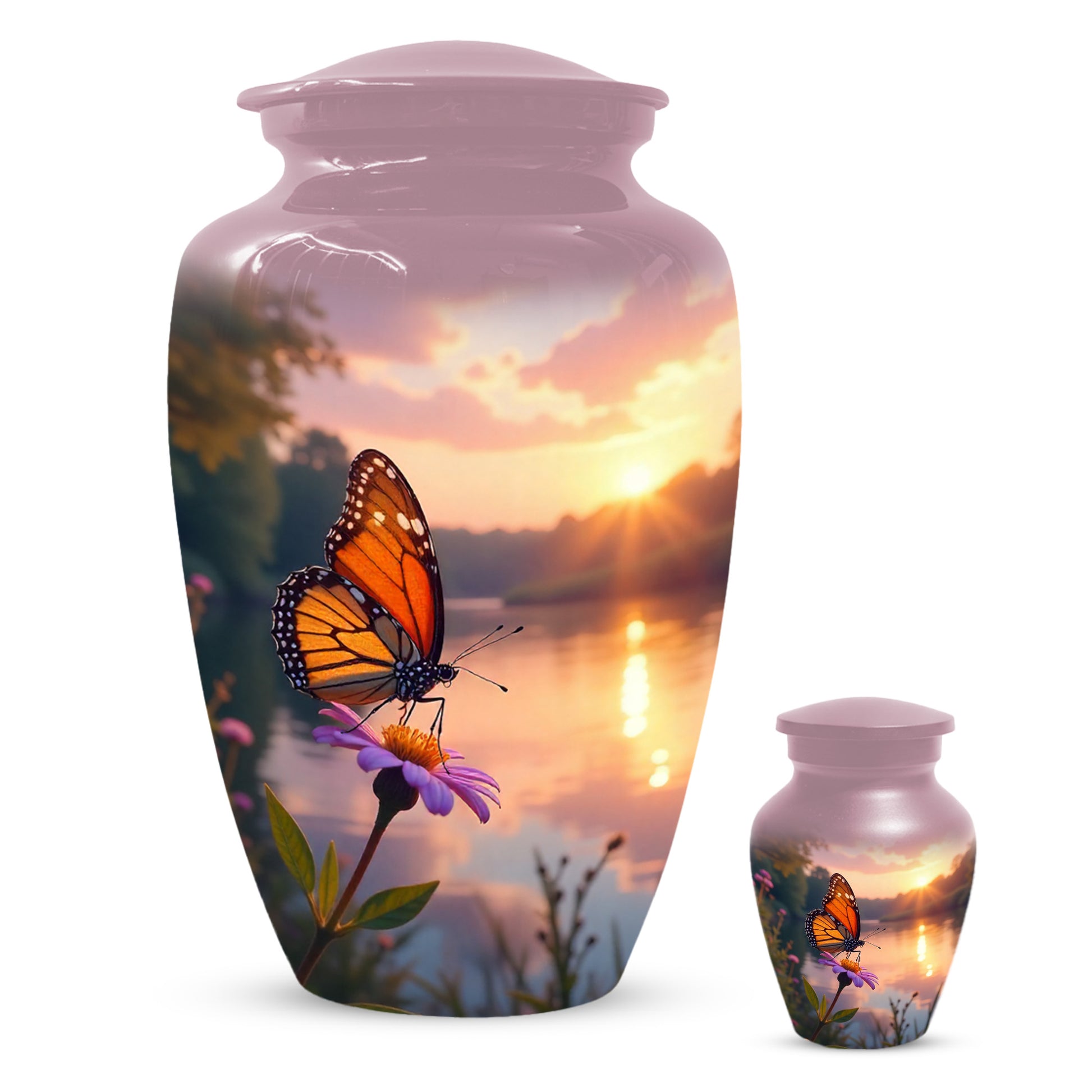 Monarch Butterfly Handcrafted Cremation Urns, Decorative Keepsake For Ashes