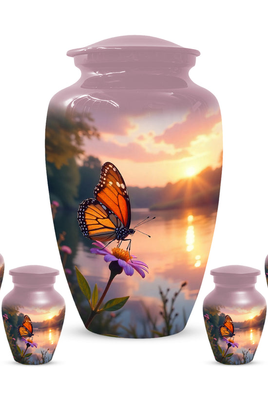Monarch Butterfly Handcrafted Cremation Urns, Decorative Keepsake For Ashes