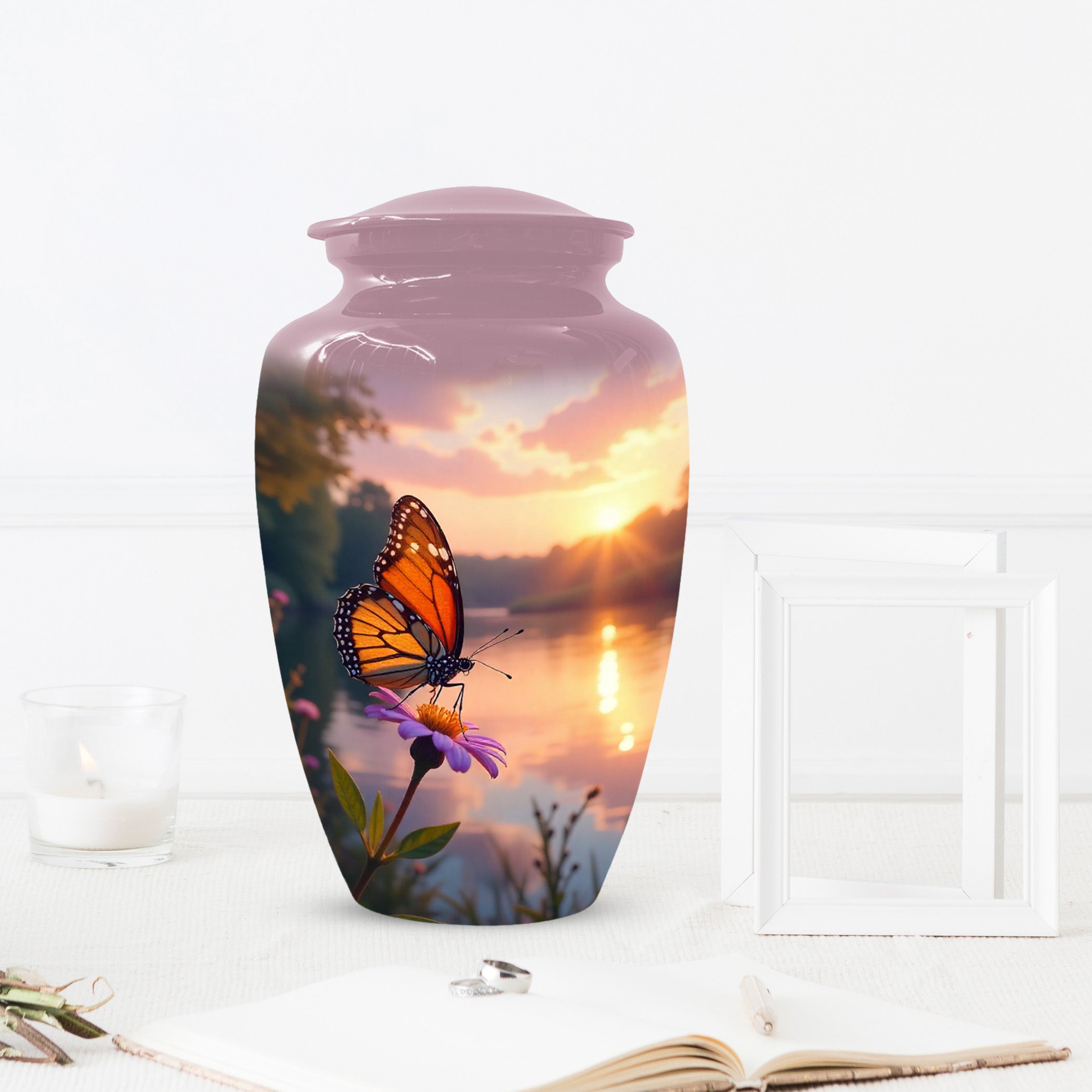 Monarch Butterfly Handcrafted Cremation Urns, Decorative Keepsake For Ashes