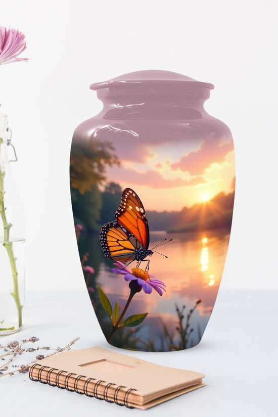 Monarch Butterfly Handcrafted Cremation Urns, Decorative Keepsake For Ashes