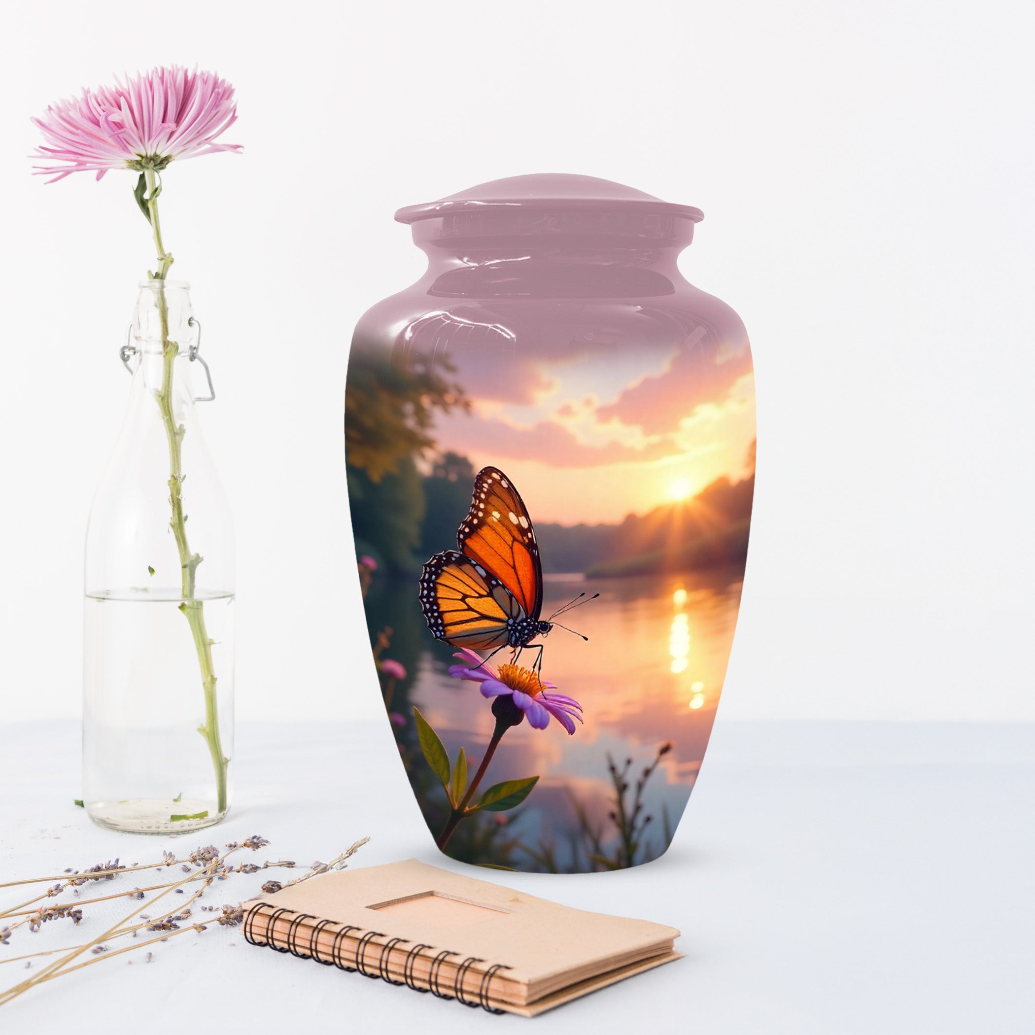 Monarch Butterfly Handcrafted Cremation Urns, Decorative Keepsake For Ashes
