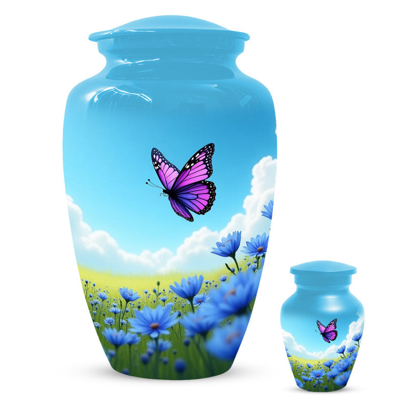 Pink Butterfly Urn