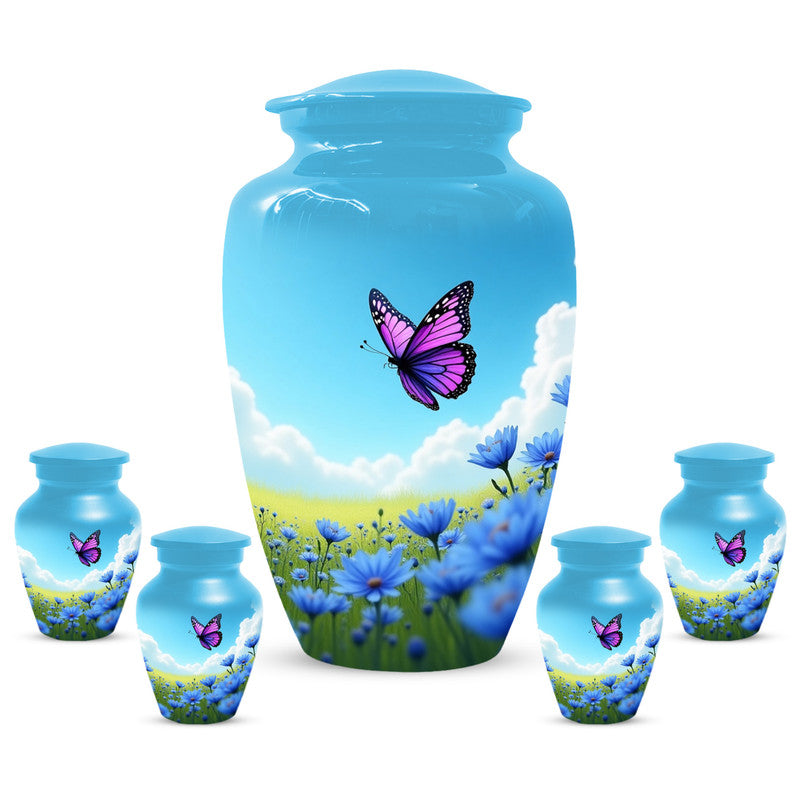 Pink Butterfly Urn