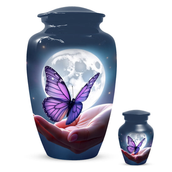 Purple Butterfly Urn