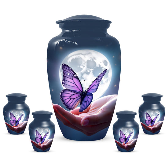 Purple Butterfly Urn