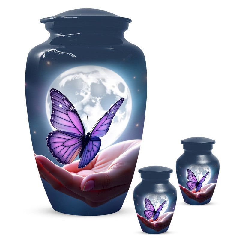 Purple Butterfly Urn