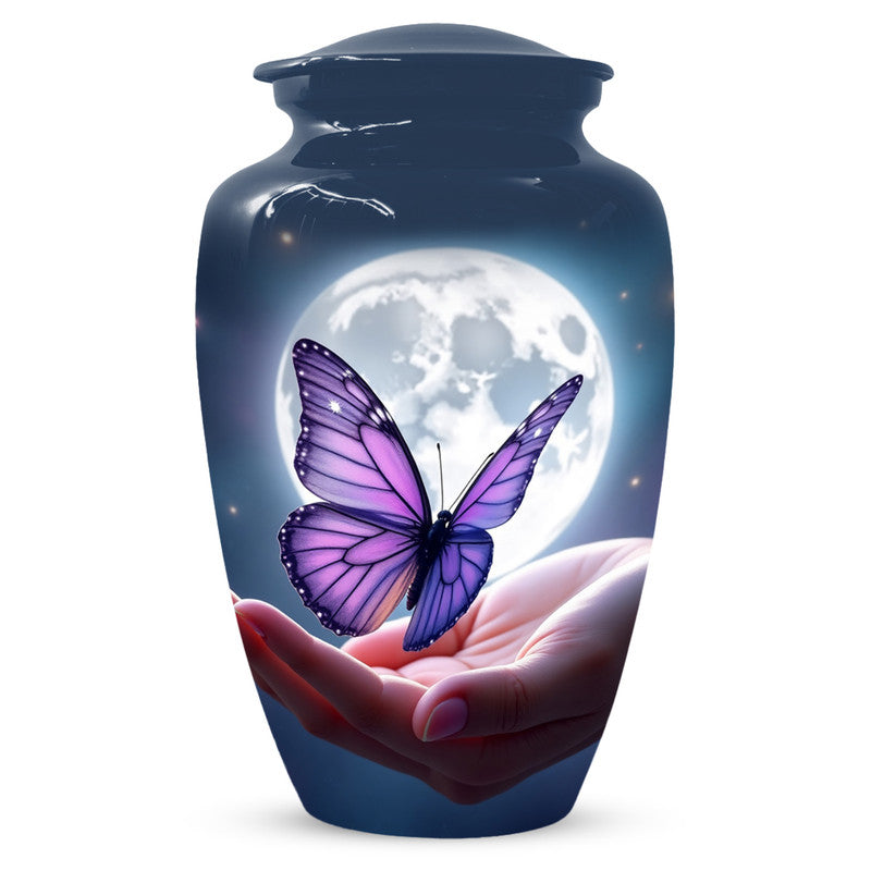 Purple Butterfly Urn