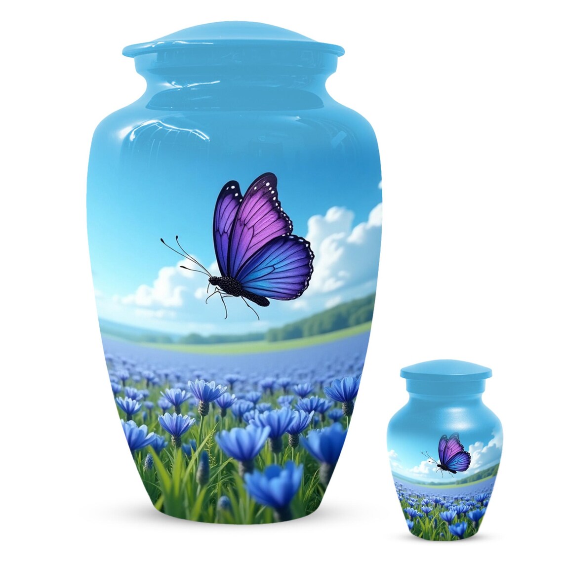 Customizable Butterfly Cremation Urn, Large Urns For Human Ashes, Memorial Keepsake