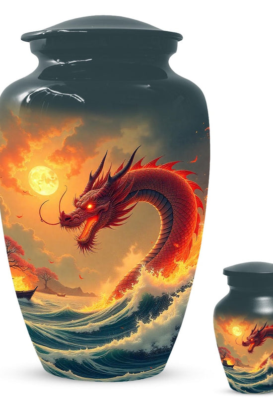Aggresive Dragon Urn For Adult Male