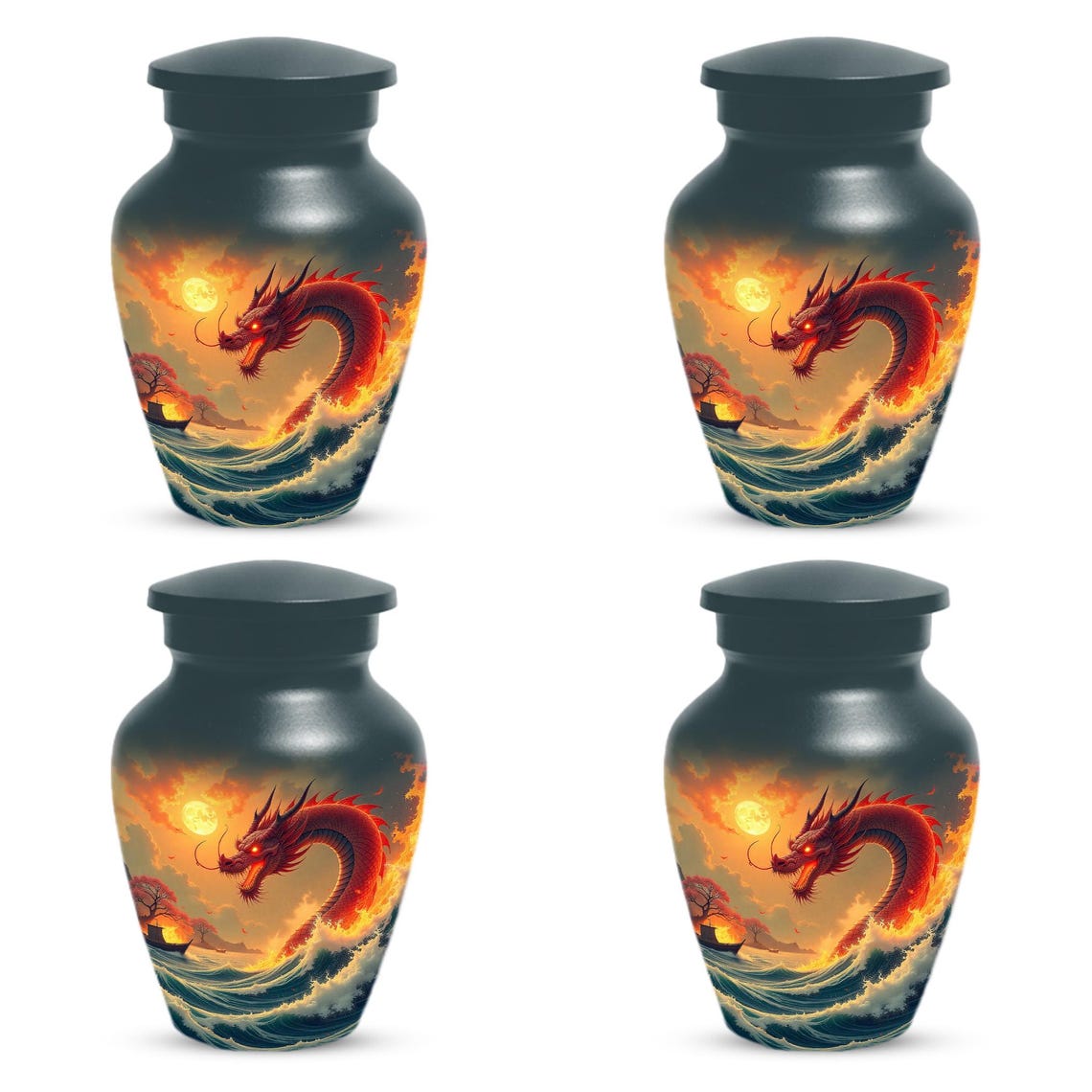 Aggresive Dragon Urn For Adult Male
