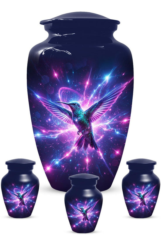 Purple Hummingbird Urn For Ashes