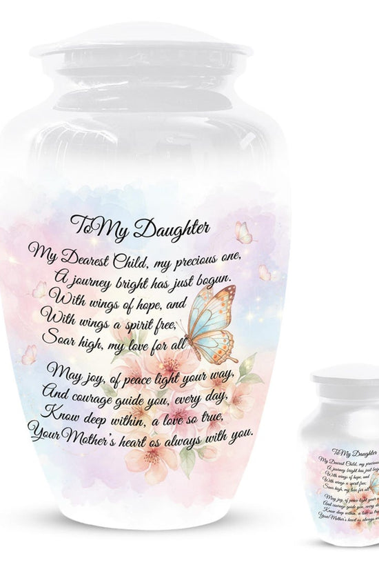 Butterfly Cremation Urn - White Customized Urns For Cremains
