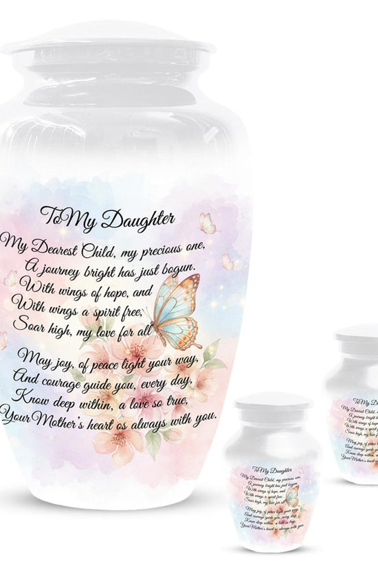 Butterfly Cremation Urn - White Customized Urns For Cremains