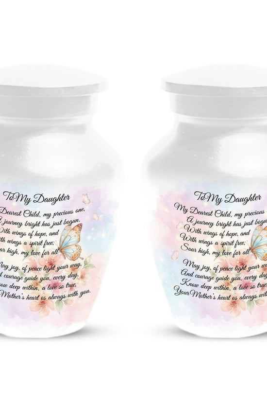 Butterfly Cremation Urn - White Customized Urns For Cremains