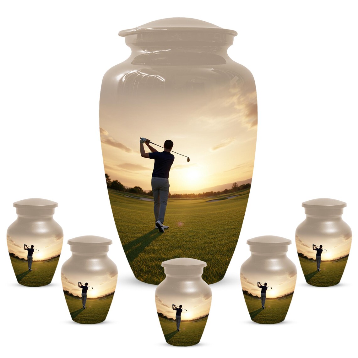 Handmade Golf Urn for Dad | Memorial Keepsake Urns