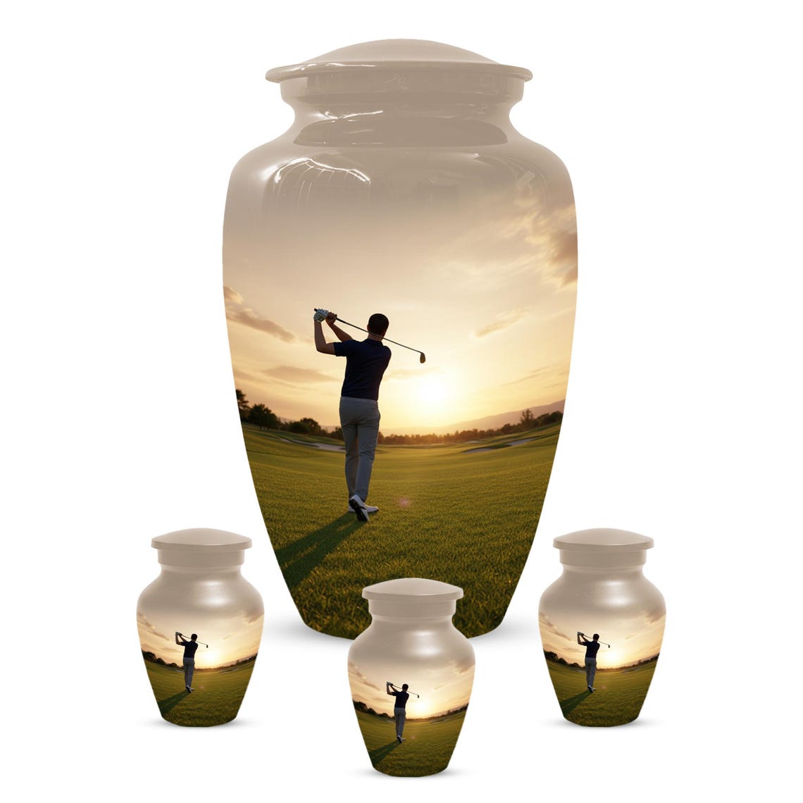 Handmade Golf Urn for Dad | Memorial Keepsake Urns