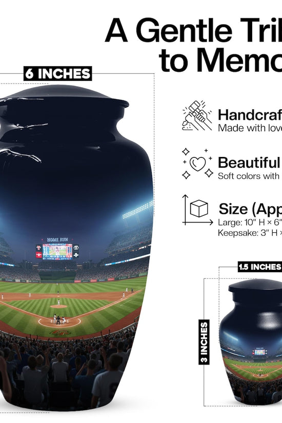 Customized Baseball Cremation Urn for Dad, Keepsake Urns