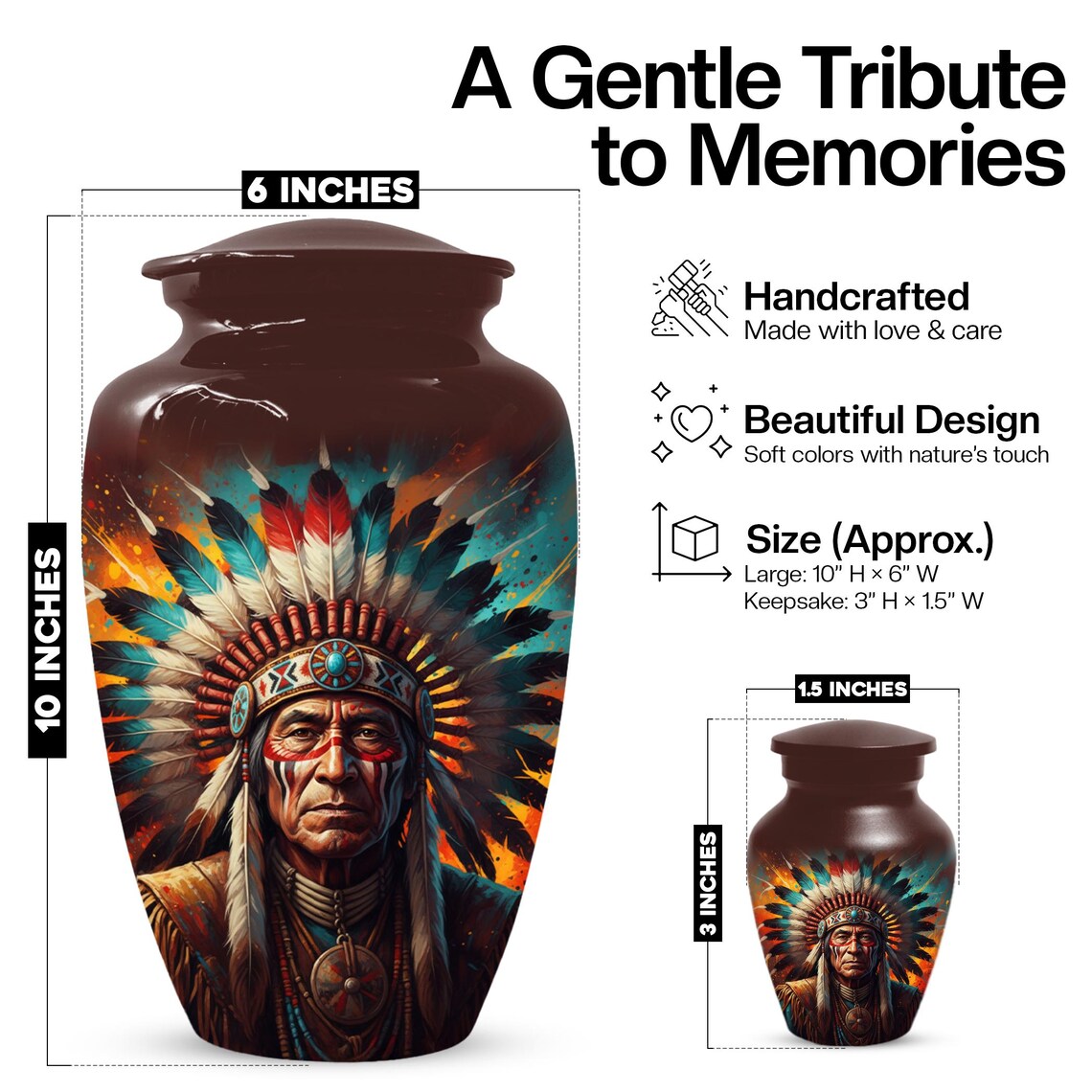 Personalized Native American Urn