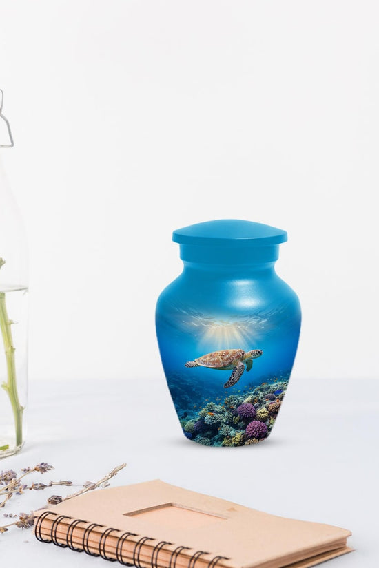 Personalized Sea Turtle Urn for Ashes, Ocean Cremation Urns For Men & Women