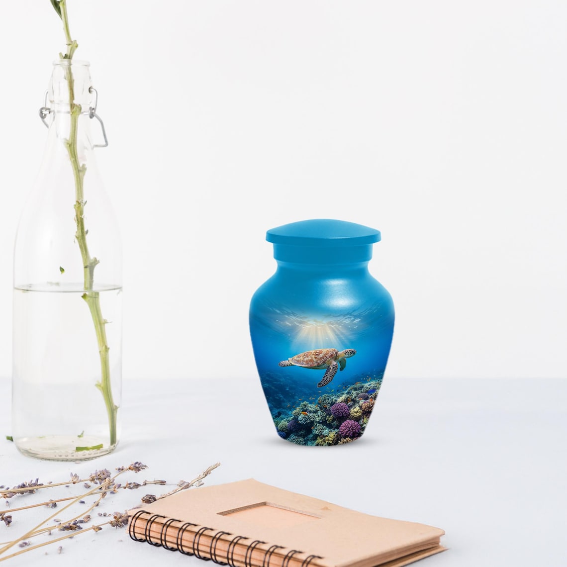 Personalized Sea Turtle Urn for Ashes, Ocean Cremation Urns For Men & Women