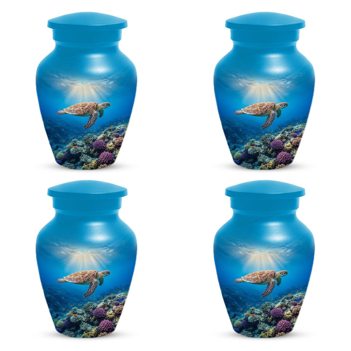 Personalized Sea Turtle Urn for Ashes, Ocean Cremation Urns For Men & Women