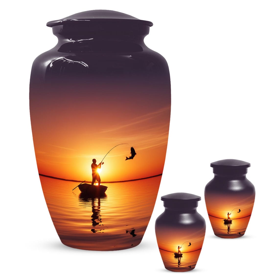 Sunset Fishing Urn for Dad