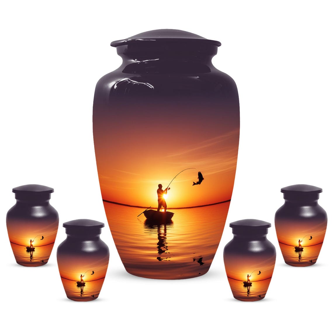 Sunset Fishing Urn for Dad