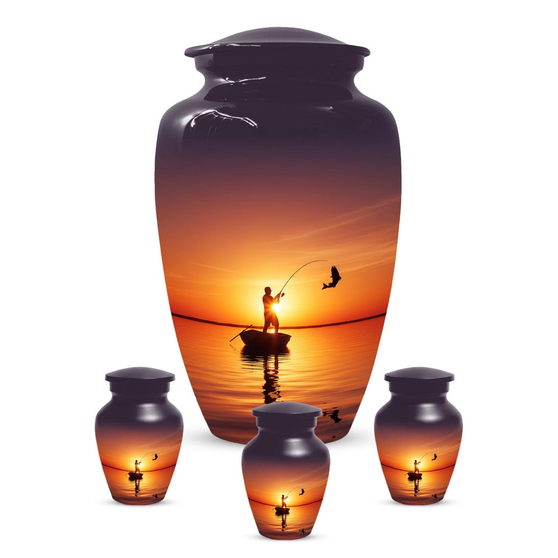 Sunset Fishing Urn for Dad