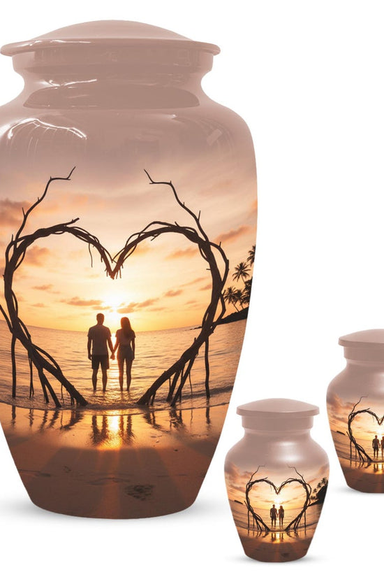Orange Sunset Beach Urns For Ashes