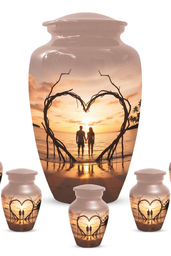 Orange Sunset Beach Urns For Ashes
