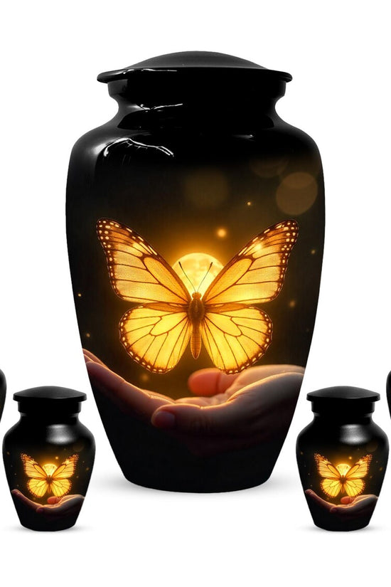 Yellow Butterfly Urn
