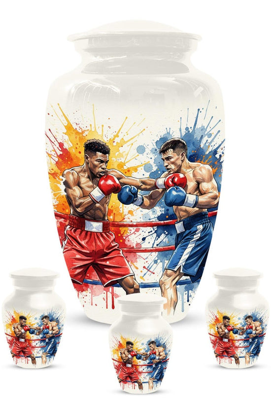 Boxing Artistic Urn for Ashes - Cremation Urns for Fighter - Small Keepsakes