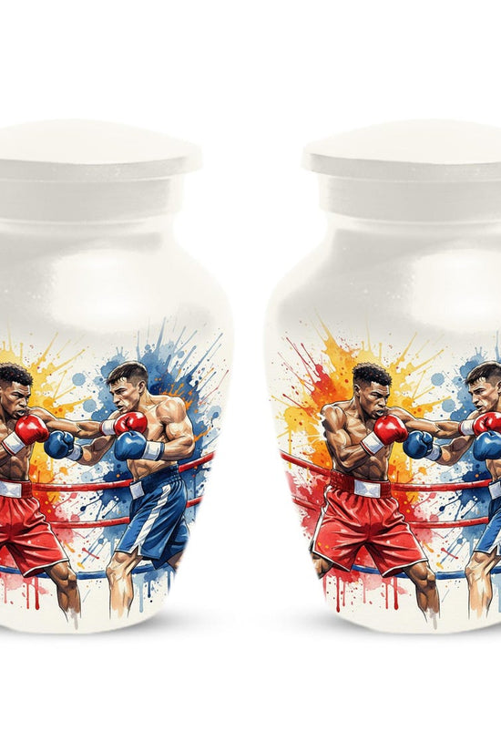 Boxing Artistic Urn for Ashes - Cremation Urns for Fighter - Small Keepsakes